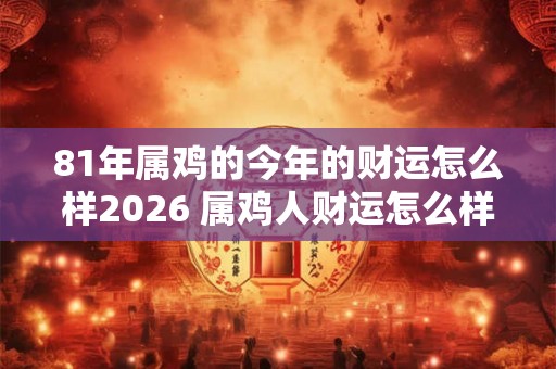 81年属鸡的今年的财运怎么样2026 属鸡人财运怎么样