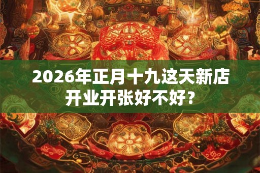 2026年正月十九这天新店开业开张好不好? 2026年正月十九这天新店开业开张好不好?