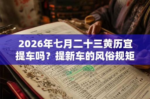 2026年七月二十三黄历宜提车吗？提新车的风俗规矩介绍