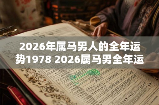 2026年属马男人的全年运势1978 2026属马男全年运势如何 2026年属马男人的全年运势1978 2026属马男全年运势如何