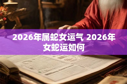 2026年属蛇女运气 2026年女蛇运如何