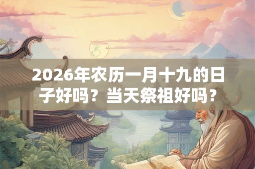 2026年农历一月十九的日子好吗？当天祭祖好吗？