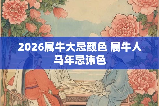 2026属牛大忌颜色 属牛人马年忌讳色