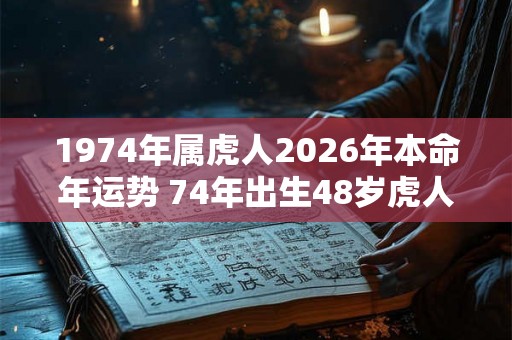 1974年属虎人2026年本命年运势 74年出生48岁虎人每月运势及运程 1974年属虎人2026年本命年运势 74年出生48岁虎人每月运势及运程