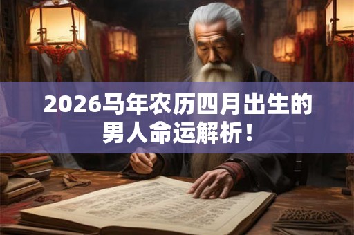 2026马年农历四月出生的男人命运解析！