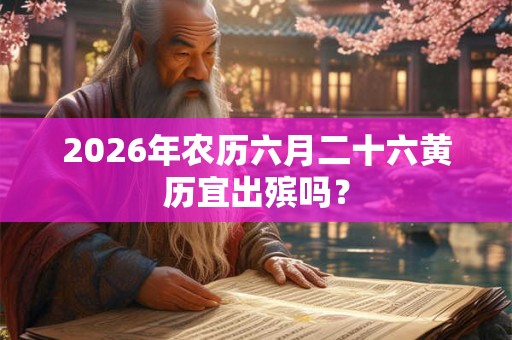 2026年农历六月二十六黄历宜出殡吗? 2026年农历六月二十六黄历宜出殡吗?