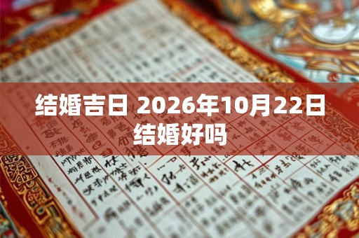 结婚吉日 2026年10月22日结婚好吗