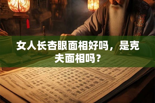 女人长杏眼面相好吗，是克夫面相吗？