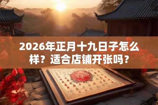 2026年正月十九日子怎么样？适合店铺开张吗？