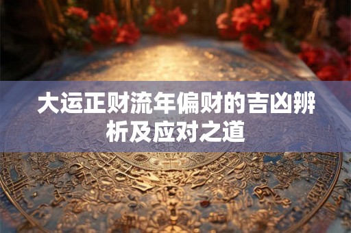 大运正财流年偏财的吉凶辨析及应对之道 大运正财流年偏财的吉凶辨析及应对之道