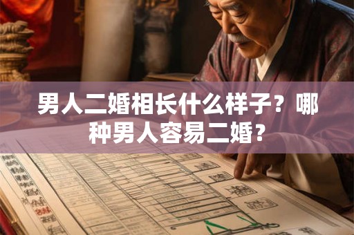 男人二婚相长什么样子？哪种男人容易二婚？