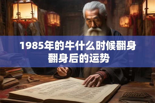 1985年的牛什么时候翻身 翻身后的运势