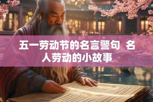 五一劳动节的名言警句 名人劳动的小故事 五一劳动节的名言警句 名人劳动的小故事