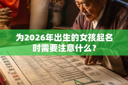 为2026年出生的女孩起名时需要注意什么？
