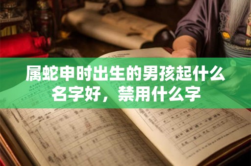 属蛇申时出生的男孩起什么名字好,禁用什么字 属蛇申时出生的男孩起什么名字好,禁用什么字