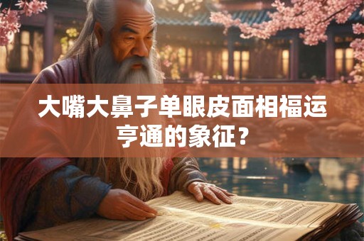 大嘴大鼻子单眼皮面相福运亨通的象征？