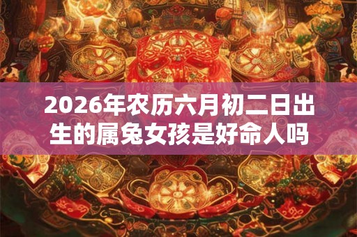 2026年农历六月初二日出生的属兔女孩是好命人吗