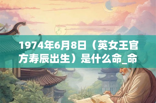 1974年6月8日（英女王官方寿辰出生）是什么命_命运如何
