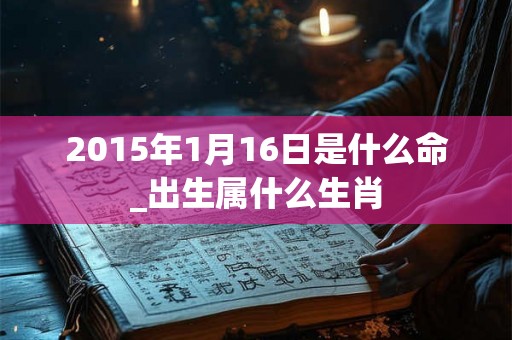 2015年1月16日是什么命_出生属什么生肖