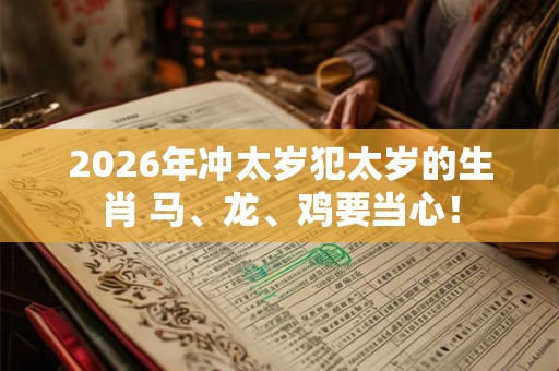 2026年冲太岁犯太岁的生肖 马、龙、鸡要当心！