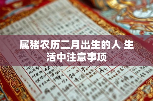 属猪农历二月出生的人 生活中注意事项 属猪农历二月出生的人 生活中注意事项