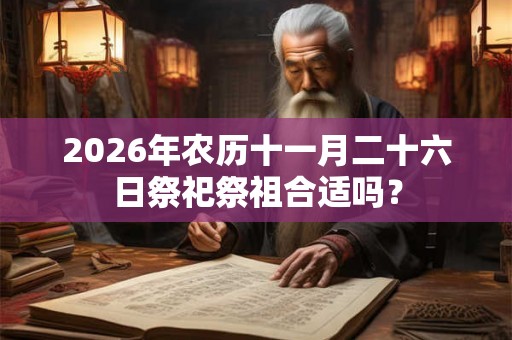 2026年农历十一月二十六日祭祀祭祖合适吗？