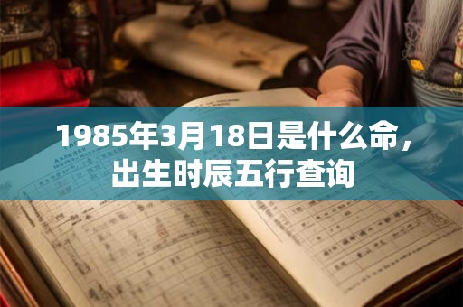 1985年3月18日是什么命，出生时辰五行查询