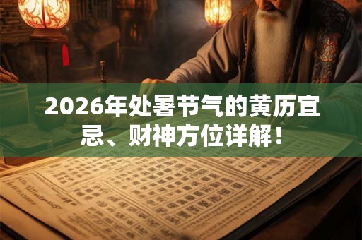 2026年处暑节气的黄历宜忌、财神方位详解！
