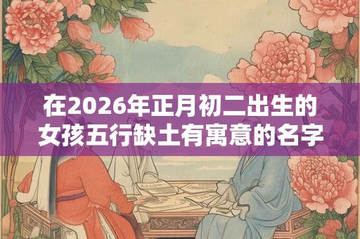 在2026年正月初二出生的女孩五行缺土有寓意的名字推荐