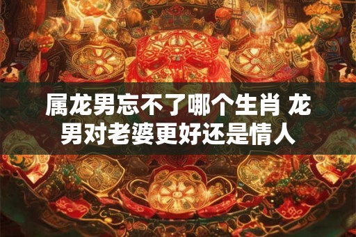 属龙男忘不了哪个生肖 龙男对老婆更好还是情人