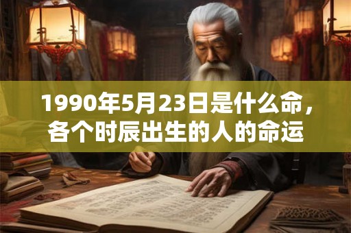 1990年5月23日是什么命，各个时辰出生的人的命运