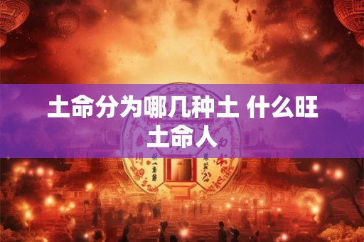 土命分为哪几种土 什么旺土命人