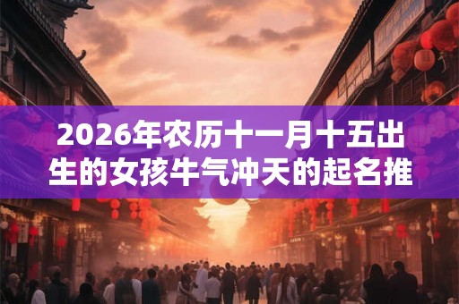 2026年农历十一月十五出生的女孩牛气冲天的起名推荐! 2026年农历十一月十五出生的女孩牛气冲天的起名推荐!