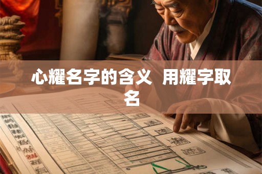 心耀名字的含义  用耀字取名