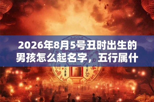 2026年8月5号丑时出生的男孩怎么起名字，五行属什么