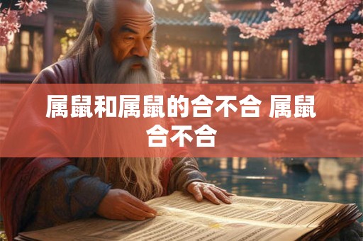 属鼠和属鼠的合不合 属鼠合不合 属鼠和属鼠的合不合 属鼠合不合