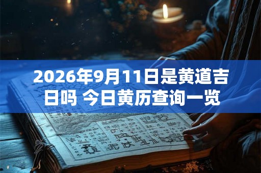 2026年9月11日是黄道吉日吗 今日黄历查询一览