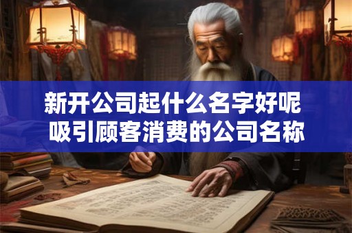 新开公司起什么名字好呢 吸引顾客消费的公司名称