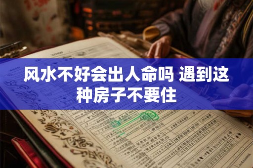 风水不好会出人命吗 遇到这种房子不要住