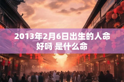 2013年2月6日出生的人命好吗 是什么命 2013年2月6日出生的人命好吗 是什么命