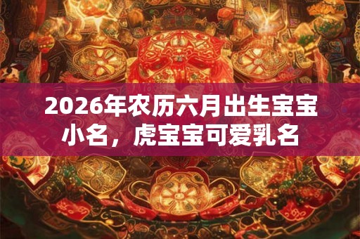 2026年农历六月出生宝宝小名，虎宝宝可爱乳名