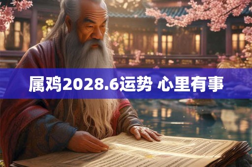 属鸡2028.6运势 心里有事