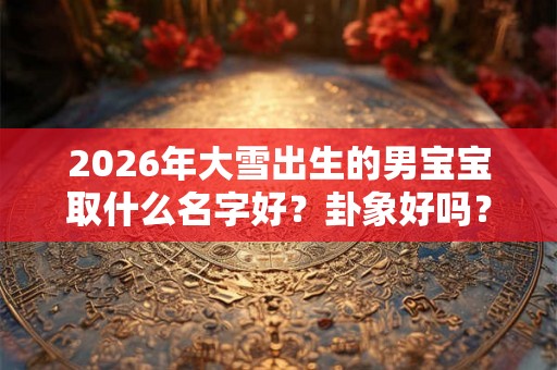 2026年大雪出生的男宝宝取什么名字好？卦象好吗？