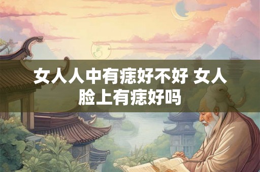 女人人中有痣好不好 女人脸上有痣好吗
