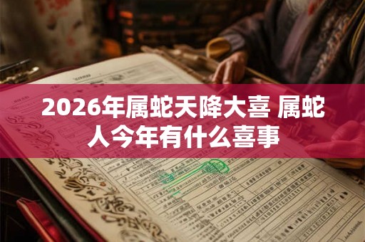2026年属蛇天降大喜 属蛇人今年有什么喜事 2026年属蛇天降大喜 属蛇人今年有什么喜事