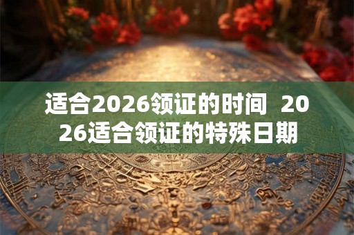 适合2026领证的时间  2026适合领证的特殊日期