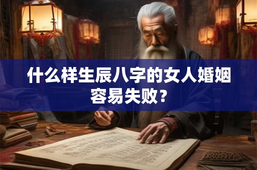 什么样生辰八字的女人婚姻容易失败？