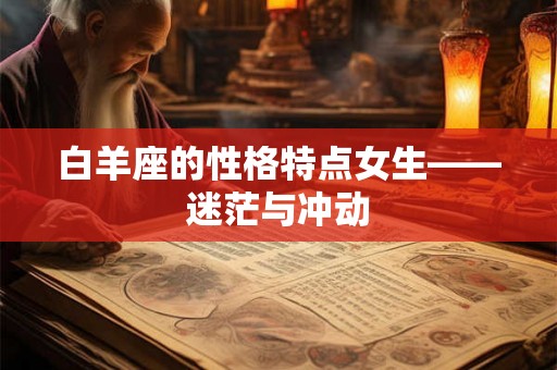 白羊座的性格特点女生——迷茫与冲动