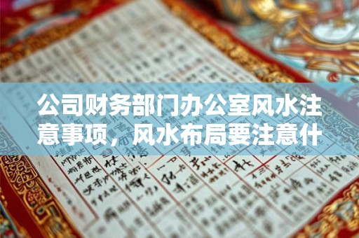 公司财务部门办公室风水注意事项，风水布局要注意什么？