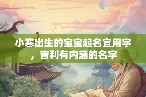 小寒出生的宝宝起名宜用字，吉利有内涵的名字